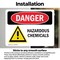 Signmission Hazardous Chemicals Danger Sign, Vinyl Decal, 14in W x 10in L, 2PK OS-2PACK-DS-D-1014-L-1308 - alternate 2